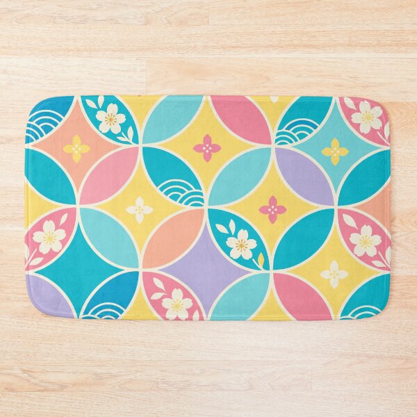 Item preview, Japanese Cherry Blossom Pattern with Colorful Circles designed and sold by JapaneseWagaraStudio.