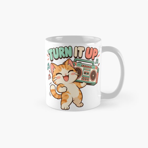 Item preview, Cute Cat Boombox Turn It Up Retro Kawaii Music designed and sold by DmaarGroup.