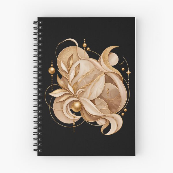 Item preview, Boho Celestial Abstract Crescent Moon and Gold Leaves Art designed and sold by BohoMysticArt.