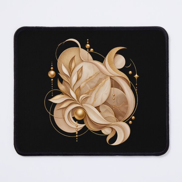 Item preview, Boho Celestial Abstract Crescent Moon and Gold Leaves Art designed and sold by BohoMysticArt.