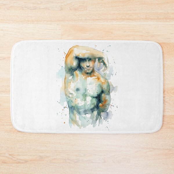 Item preview, Male Torso Study, Teal and Rust Orange designed and sold by caracatita75.
