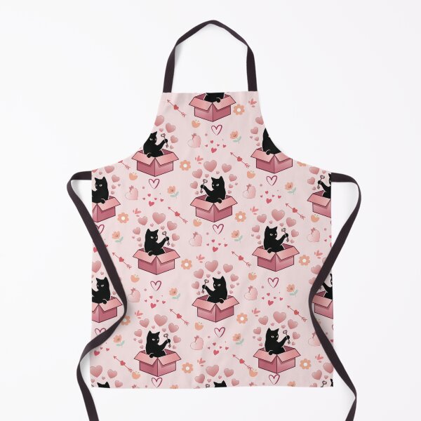 Item preview, Cute black cat in love key box pattern designed and sold by prapapon.
