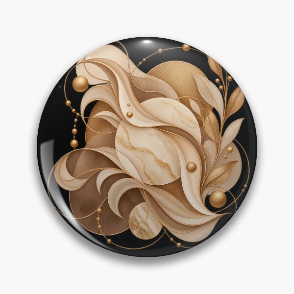 Item preview, Boho Celestial Abstract Gold Leaves and Waves Art designed and sold by BohoMysticArt.