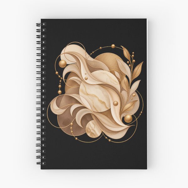 Item preview, Boho Celestial Abstract Gold Leaves and Waves Art designed and sold by BohoMysticArt.