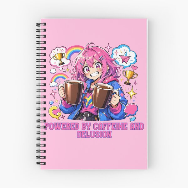 Item preview, Powered by caffeine and delusion, cute funnt motto designed and sold by katerynaS99.