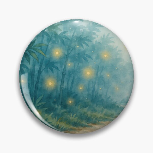 Item preview, Ghibli Style Watercolor Bamboo Forest Fireflies Pathway Illustration Vector designed and sold by Shutter-Dragon.