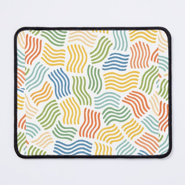 Item preview, Colorful Wavy Lines Abstract Modern Doodle Pattern designed and sold by designcolossal.