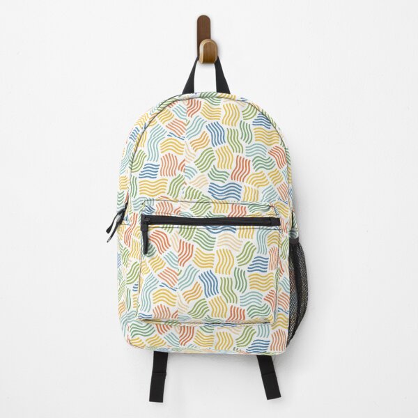 Item preview, Colorful Wavy Lines Abstract Modern Doodle Pattern designed and sold by designcolossal.