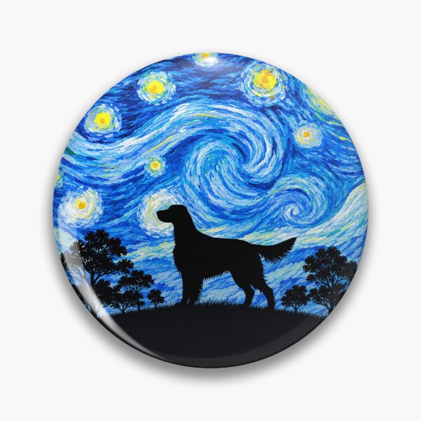 Item preview, Funny Irish Setter Dog Starry Night Painting Moon Star Mom Dad Kids designed and sold by FurryHavenPH.