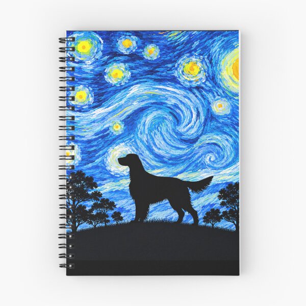 Item preview, Funny Irish Setter Dog Starry Night Painting Moon Star Mom Dad Kids designed and sold by FurryHavenPH.