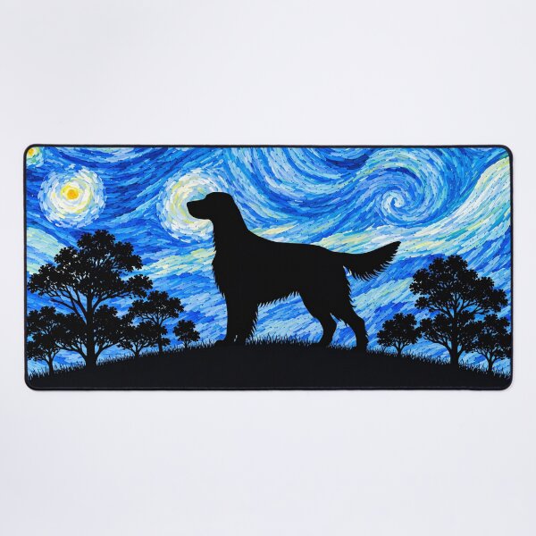 Item preview, Funny Irish Setter Dog Starry Night Painting Moon Star Mom Dad Kids designed and sold by FurryHavenPH.