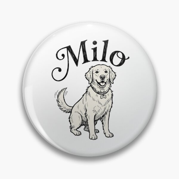 Item preview, Milo Golden Retriever Dog Sketch for Proud Milo Pet Parents and Dog Lovers designed and sold by raedattia.