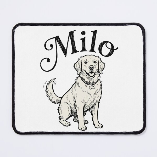 Item preview, Milo Golden Retriever Dog Sketch for Proud Milo Pet Parents and Dog Lovers designed and sold by raedattia.
