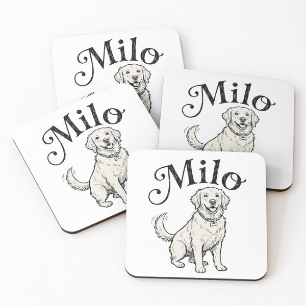 Item preview, Milo Golden Retriever Dog Sketch for Proud Milo Pet Parents and Dog Lovers designed and sold by raedattia.