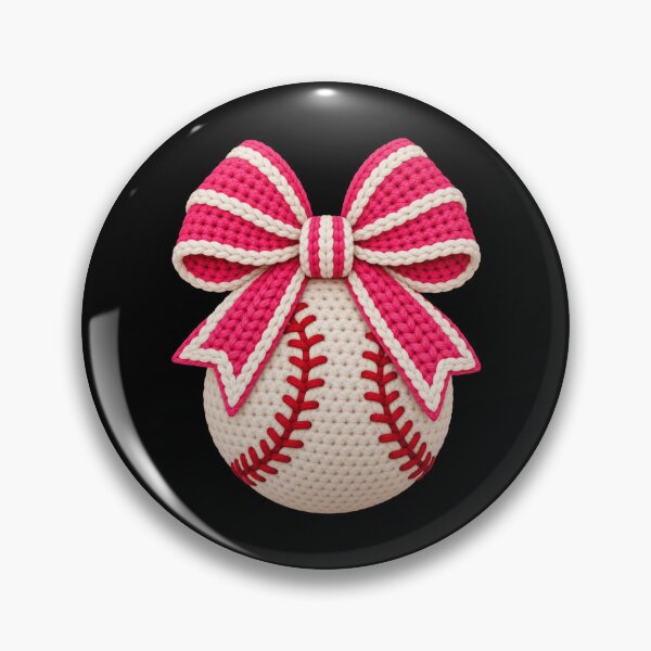 Item preview, Baseball Bow croshet Sports Fan designed and sold by drawwiika+44.