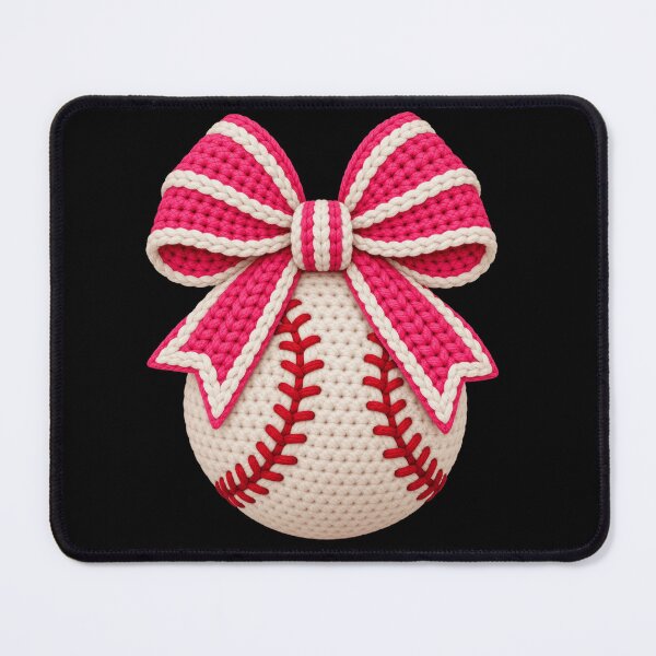 Item preview, Baseball Bow croshet Sports Fan designed and sold by drawwiika+44.