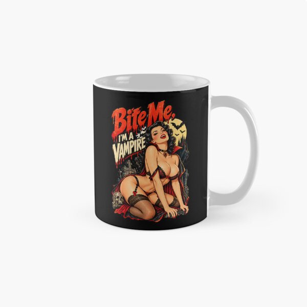 Item preview, Bite Me – Vintage Vampire Pinup designed and sold by DopeyRobot.