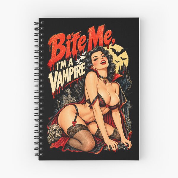 Item preview, Bite Me – Vintage Vampire Pinup designed and sold by DopeyRobot.