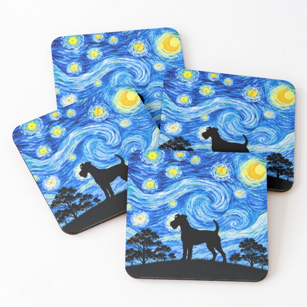 Item preview, Funny Irish Terrier Dog Starry Night Painting Moon Star Mom Dad Kids designed and sold by FurryHavenPH.