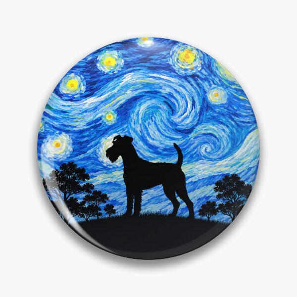 Item preview, Funny Irish Terrier Dog Starry Night Painting Moon Star Mom Dad Kids designed and sold by FurryHavenPH.