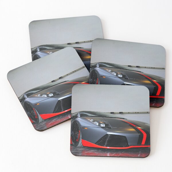 Item preview, Lamborghini Murciélago LP640 Matte Grey Racing Stripe designed and sold by Peter Kraaibeek Art Gallery.