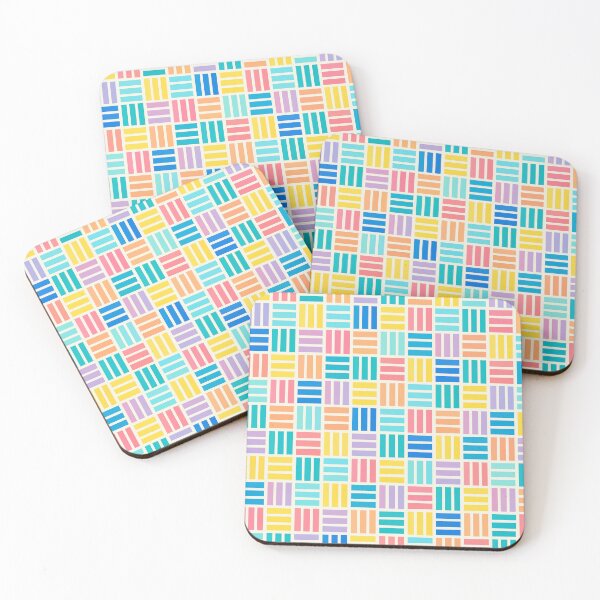 Item preview, Colorful Japanese Geometric Pattern with Pastel Stripes designed and sold by JapaneseWagaraStudio.