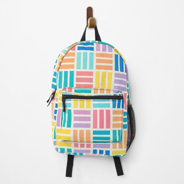 Item preview, Colorful Japanese Geometric Pattern with Pastel Stripes designed and sold by JapaneseWagaraStudio.