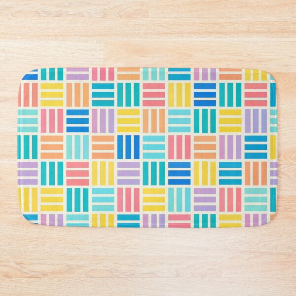 Item preview, Colorful Japanese Geometric Pattern with Pastel Stripes designed and sold by JapaneseWagaraStudio.