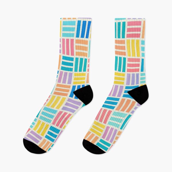 Item preview, Colorful Japanese Geometric Pattern with Pastel Stripes designed and sold by JapaneseWagaraStudio.