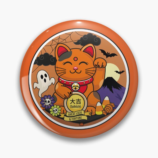 Item preview, Calico Maneki Neko Halloween – Great Luck designed and sold by Vector Woofs.