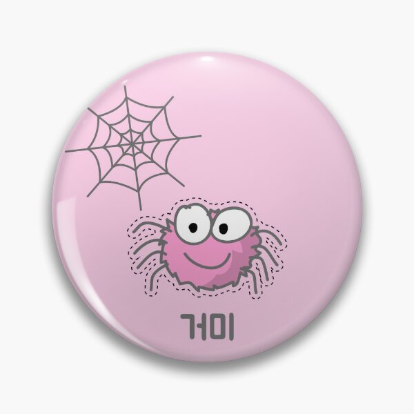 Item preview, Pink Halloween Spider and Spider Web Korean designed and sold by DJCartoonDesigns.