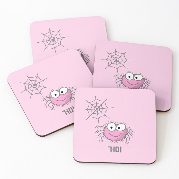 Item preview, Pink Halloween Spider and Spider Web Korean designed and sold by DJCartoonDesigns.