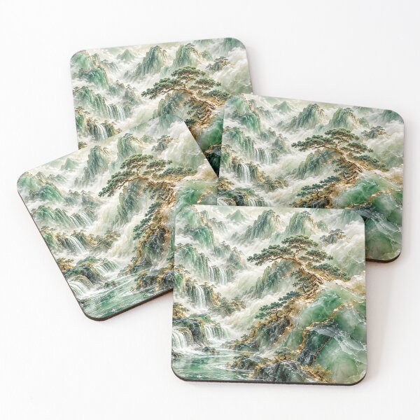 Item preview, Luxury Jade Mountain Landscape with Gold designed and sold by GSizzle1.