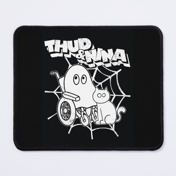 Item preview, Thud & Nina – Cute Spooky Ghost in a Wheelchair with Cat designed and sold by Kohiko Art.