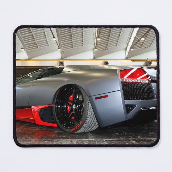 Item preview, Lamborghini Murciélago LP640 Matte Grey Rear View designed and sold by Peter Kraaibeek Art Gallery.