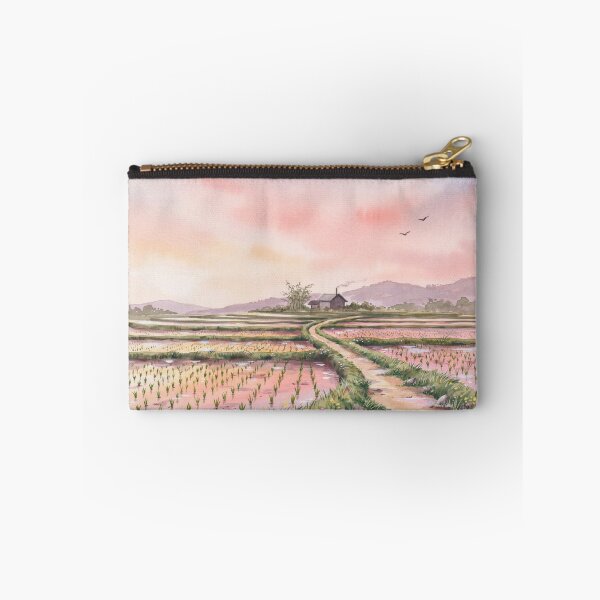 Item preview, Ghibli Style Watercolor Rice Terrace Sunset Countryside Illustration Vector designed and sold by Shutter-Dragon.