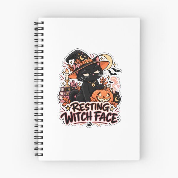 Item preview, Resting Witch Face – Funny Witch Black Cat Halloween designed and sold by InspireHerTribe.