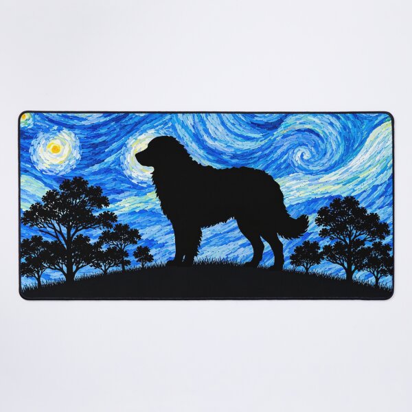Item preview, Funny Kuvasz Dog Starry Night Painting Moon Star Mom Dad Kids designed and sold by FurryHavenPH.