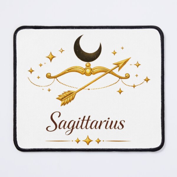 Item preview, Sagittarius Zodiac Boho Celestial Gold Bow Arrow Art designed and sold by BohoMysticArt.