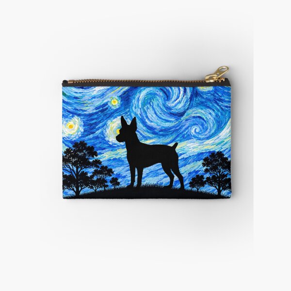 Item preview, Funny Rat Terrier Dog Starry Night Painting Moon Star Mom Dad Kids designed and sold by FurryHavenPH.