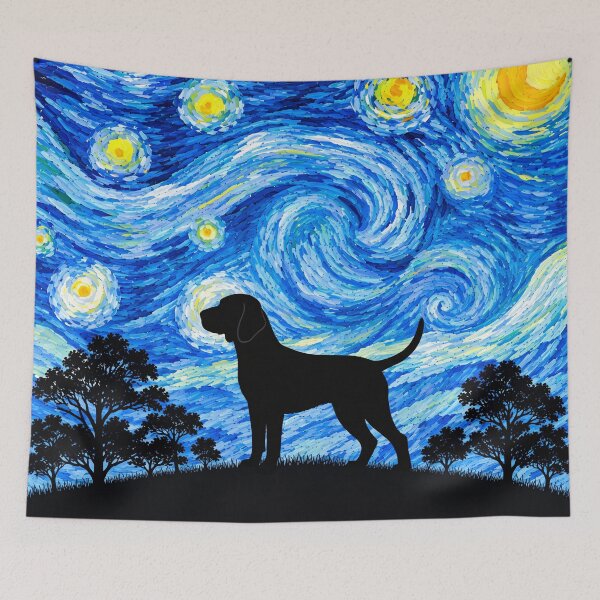Item preview, Funny Redbone Coonhound Dog Starry Night Painting Moon Star Mom Dad Kids designed and sold by FurryHavenPH.
