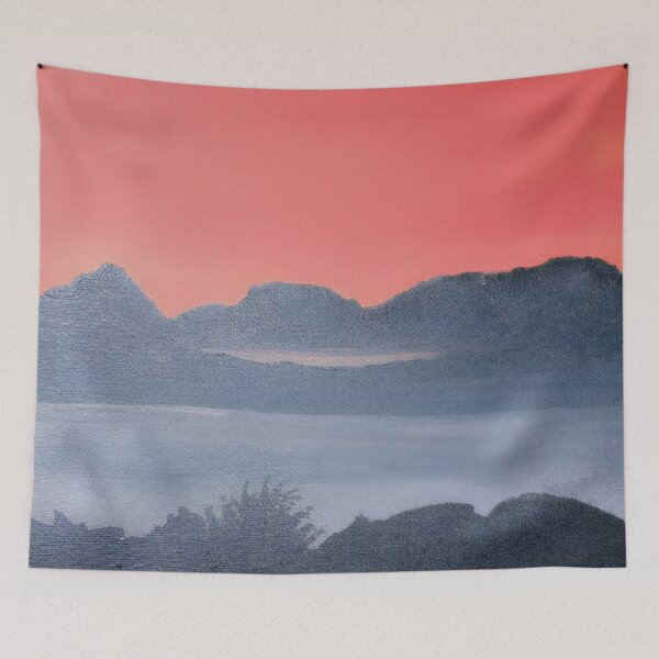 Item preview, Acrylic painting of sunset in the mountains  designed and sold by Jmb67.