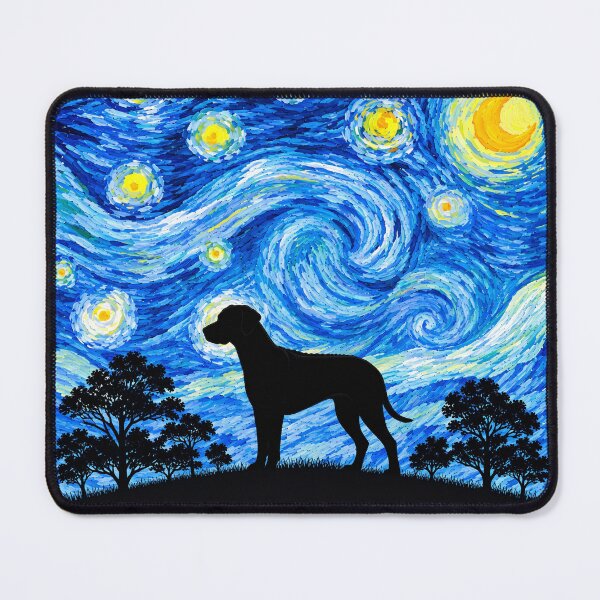 Item preview, Funny Rhodesian Ridgeback Dog Starry Night Painting Moon Star Mom Dad Kids designed and sold by FurryHavenPH.