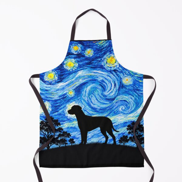 Artikelvorschau, Lustiges Gemälde eines Rhodesian Ridgeback-Hundes mit Sternennacht-Motiv: Mond, Stern, Mama, Papa, Kinder entworfen und verkauft von FurryHavenPH.