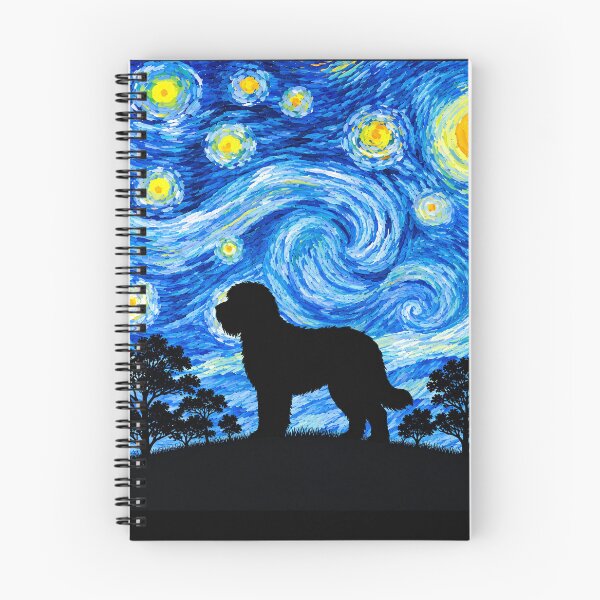 Item preview, Funny Saint Berdoodle Dog Starry Night Painting Moon Star Mom Dad Kids designed and sold by FurryHavenPH.