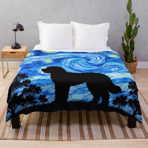 Item preview, Funny Saint Berdoodle Dog Starry Night Painting Moon Star Mom Dad Kids designed and sold by FurryHavenPH.