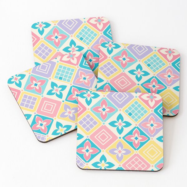 Item preview, Colorful Japanese Flower and Diamond Tile Pattern designed and sold by JapaneseWagaraStudio.