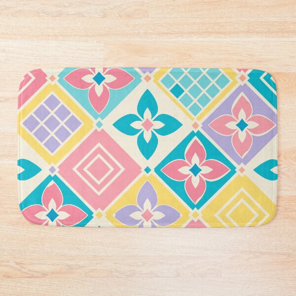 Item preview, Colorful Japanese Flower and Diamond Tile Pattern designed and sold by JapaneseWagaraStudio.