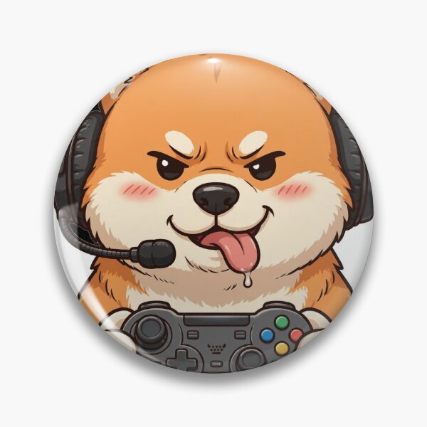 Item preview, Shiba Inu Gamer Dog Funny Video Game Headset designed and sold by Bark & Banter.