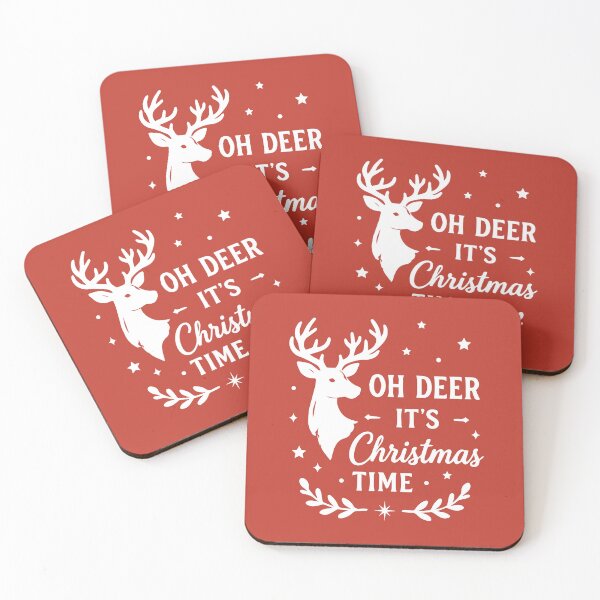Item preview, Oh Deer It's Christmas Time – Reindeer Holiday Art designed and sold by Tklezardesigns.